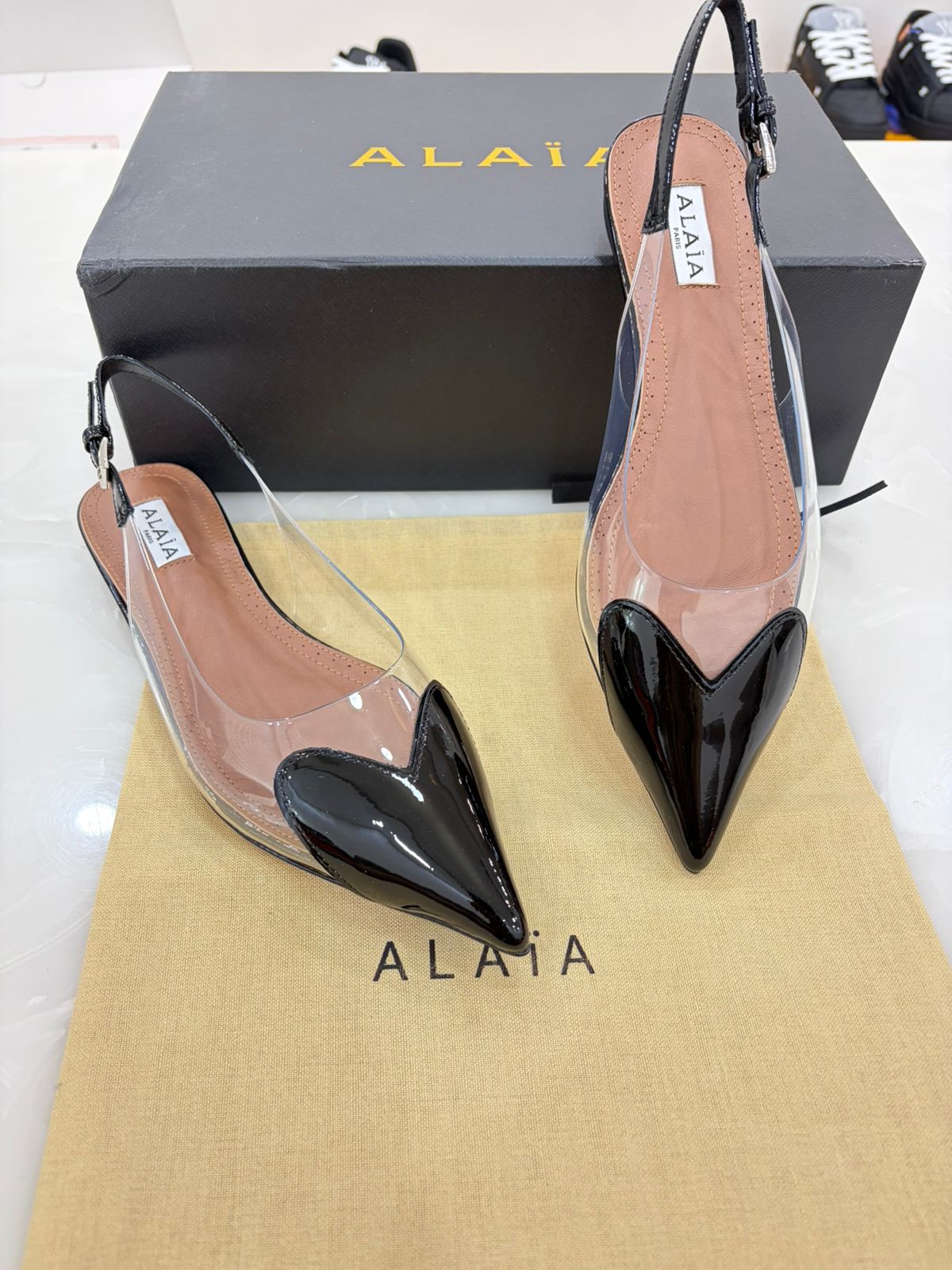 Alaïa Le Coeur Slingback Flats