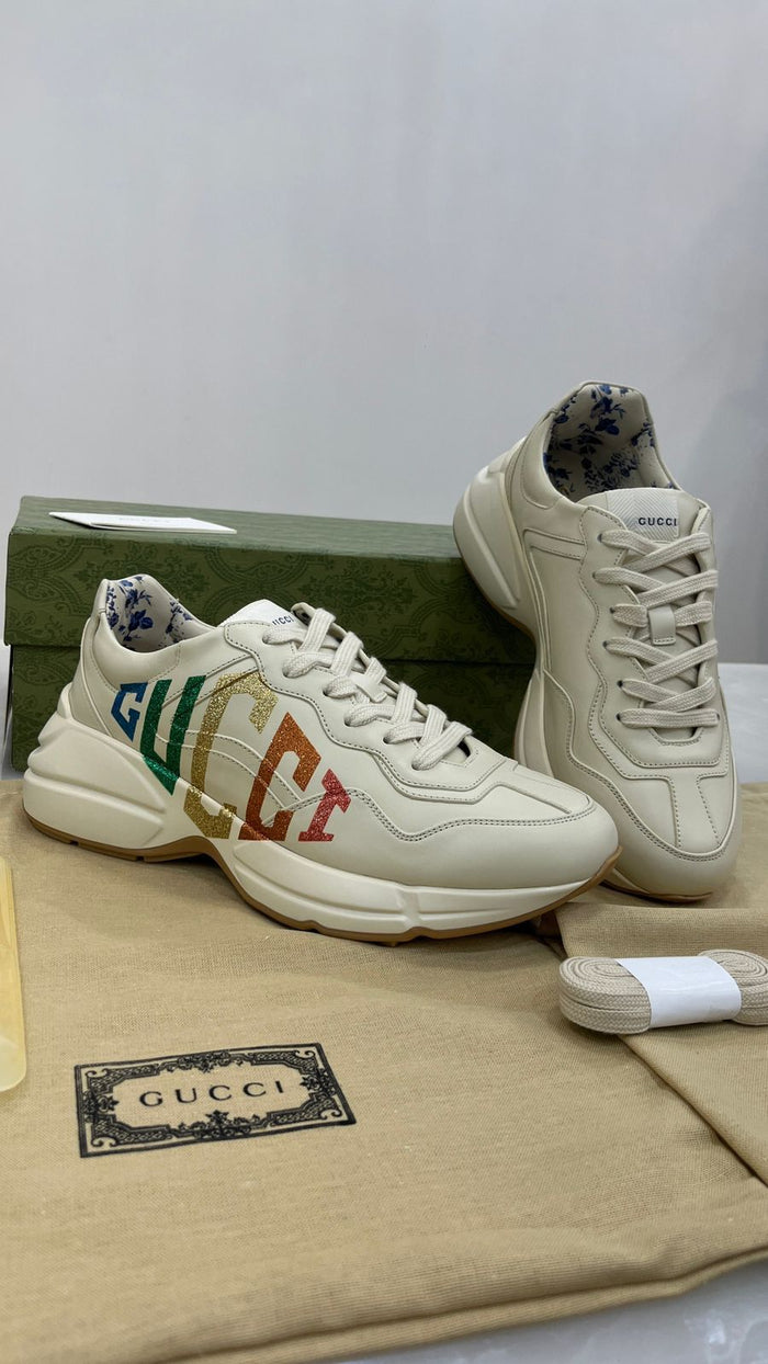 Gucci Rhyton leather sneakers