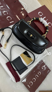 Black Gucci Bamboo 1947 bag