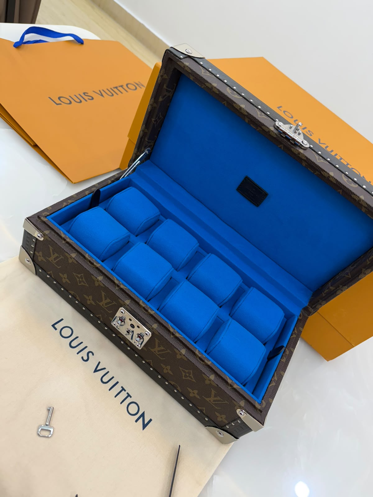 Louis Vuitton Monogram Macassar Clutch Box
