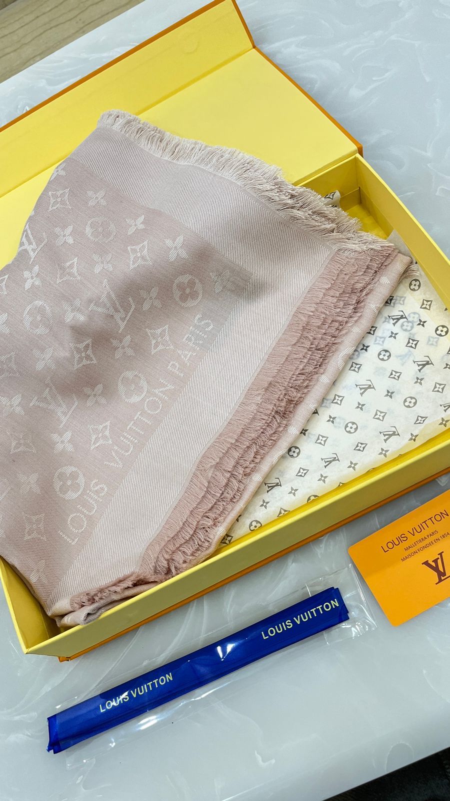 Lv Wool Silk Scarf
