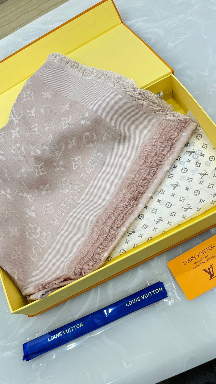 Lv Wool Silk Scarf