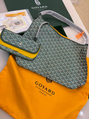 Goyard Boheme Hobo Bag in a green Goyardine coated canvas