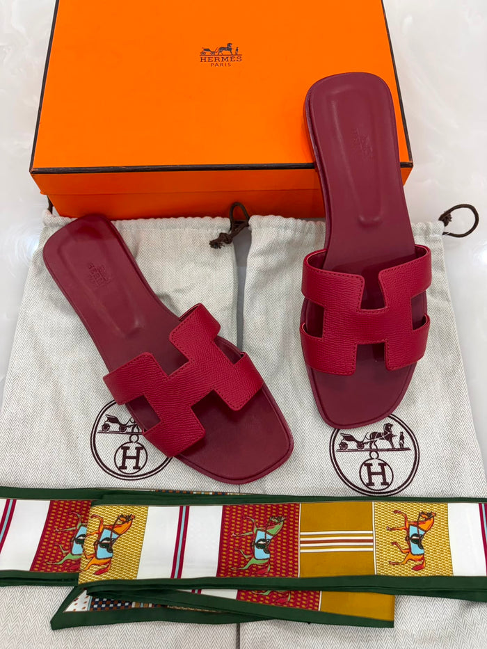 Hermes Oran Sandal Rouge