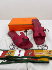 Hermes Oran Sandal Rouge