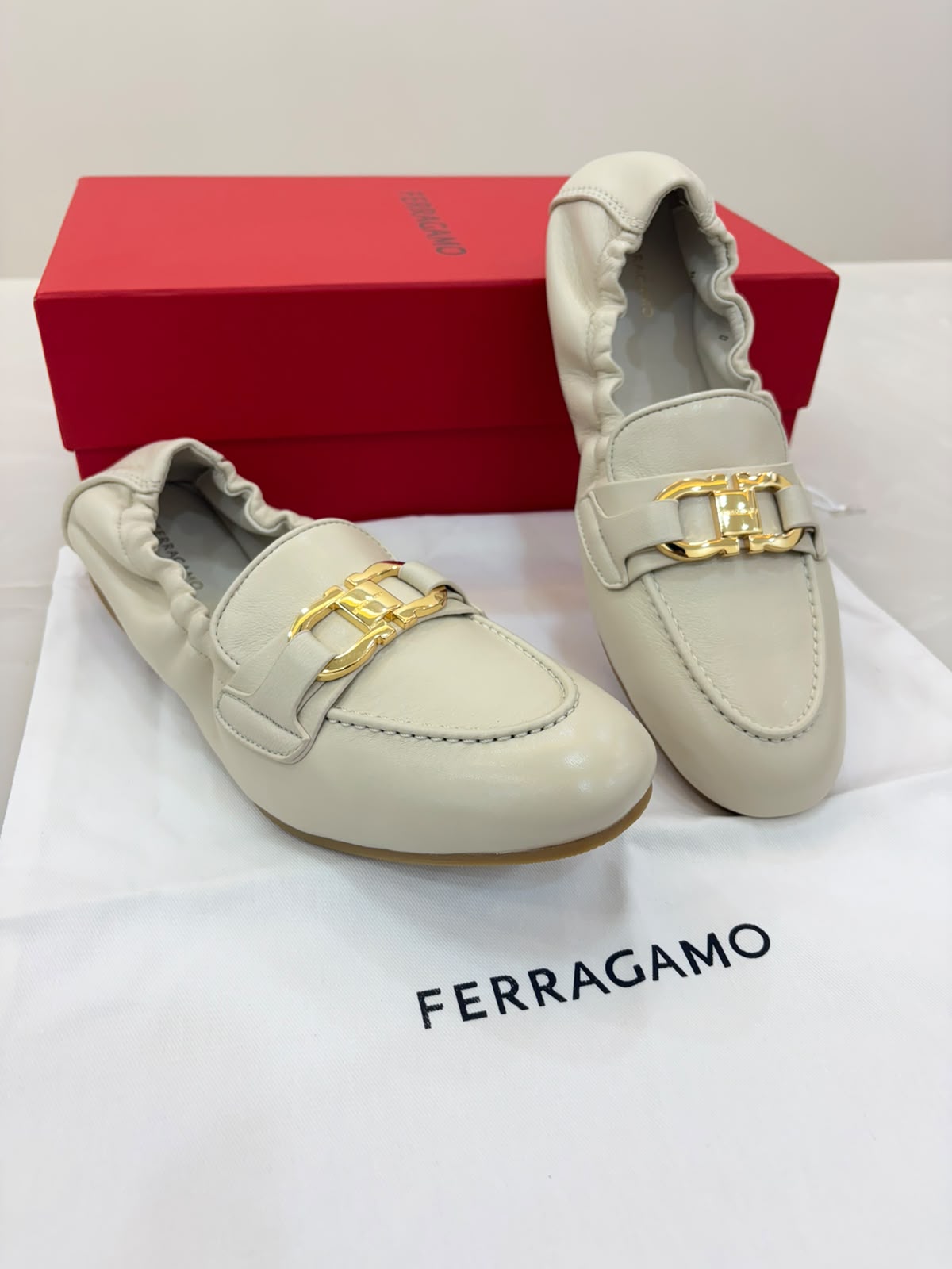 FERRAGAMO elasticated leather loafers