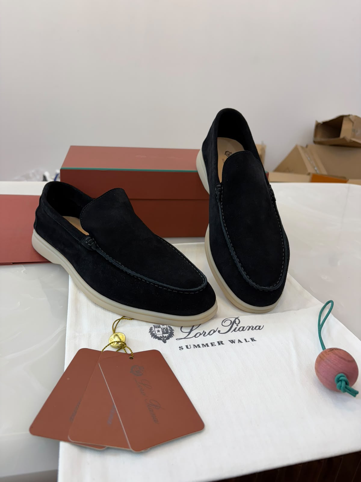 Loro Piana Summers walks Loafers Black