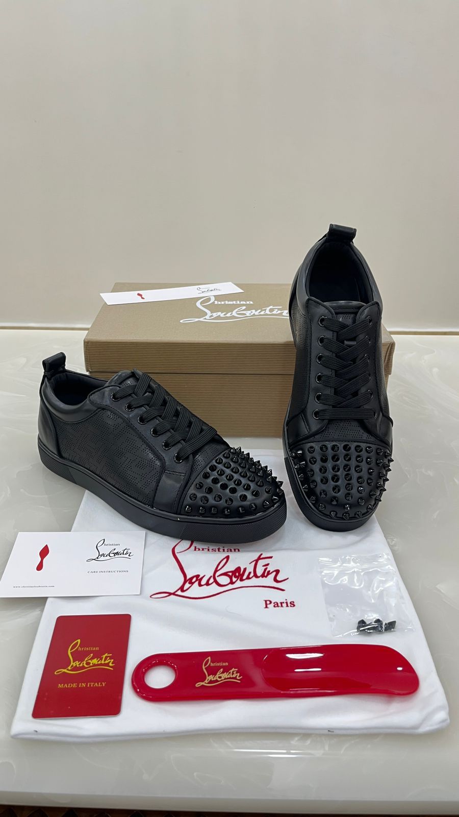 Black Christian Louboutin sneakers