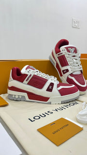 Louis Vuitton Trainer sneakers in red and white