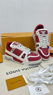 Louis Vuitton Trainer sneakers in red and white