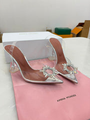 Amina Muaddi Begum Glass Slingback pumps