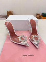 Amina Muaddi Begum Glass Slingback pumps