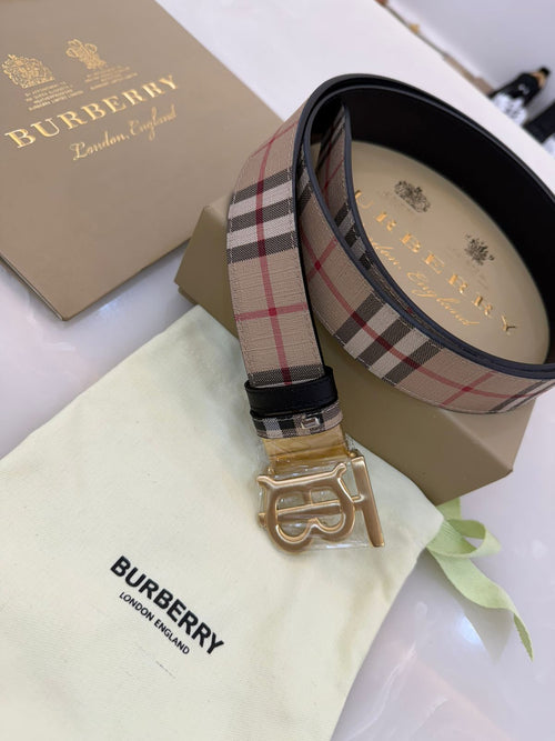 Burberry Reversible Check TB Belt