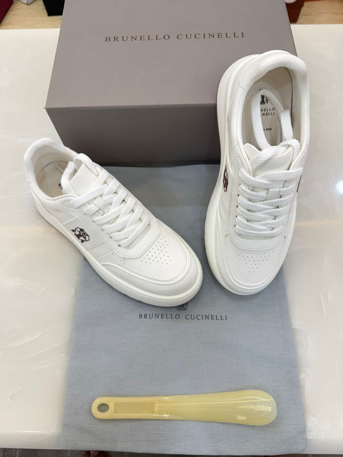 White leather sneakers by Brunello Cucinelli