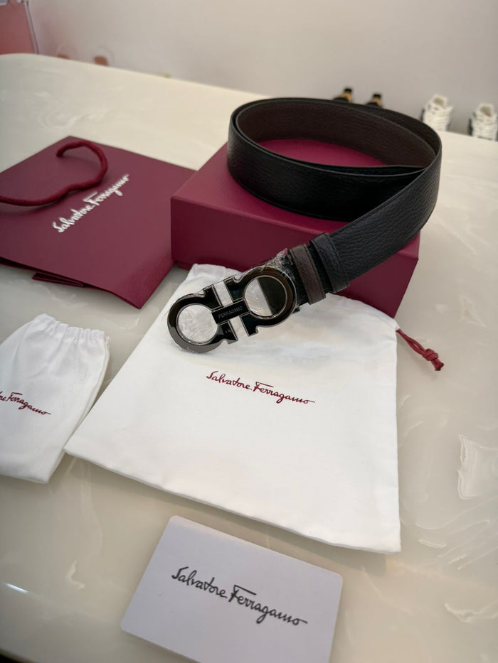 Salvatore Ferragamo Reversible and Adjustable Gancini Belt