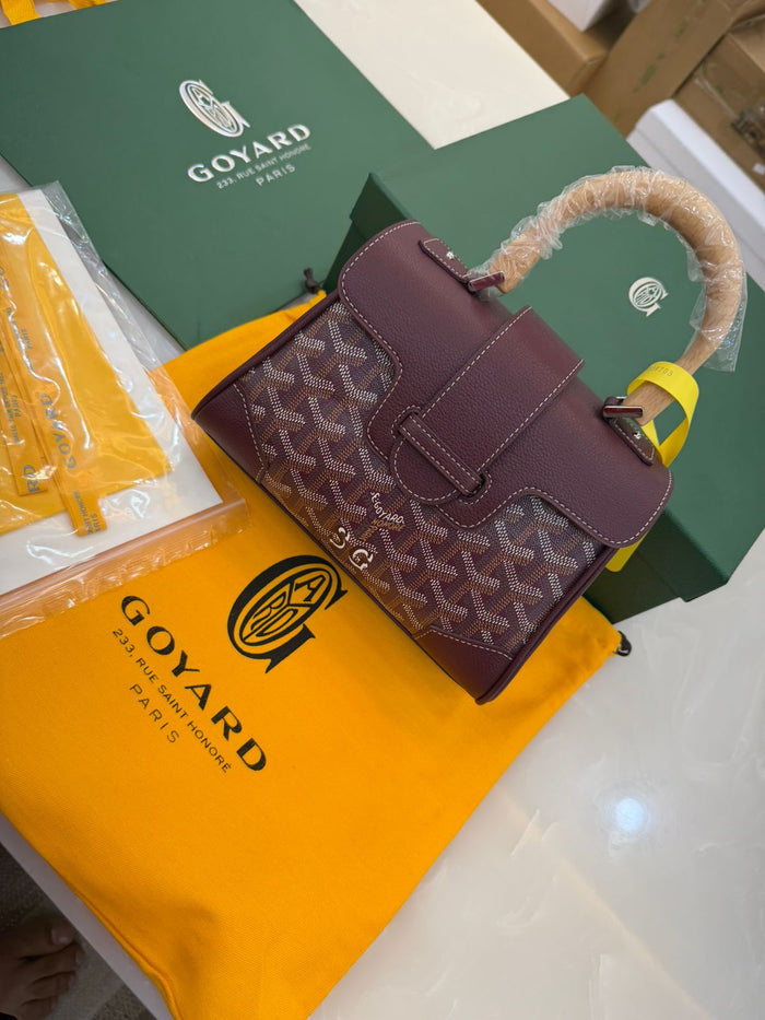 Burgundy Goyard Saigon Souple Mini bag