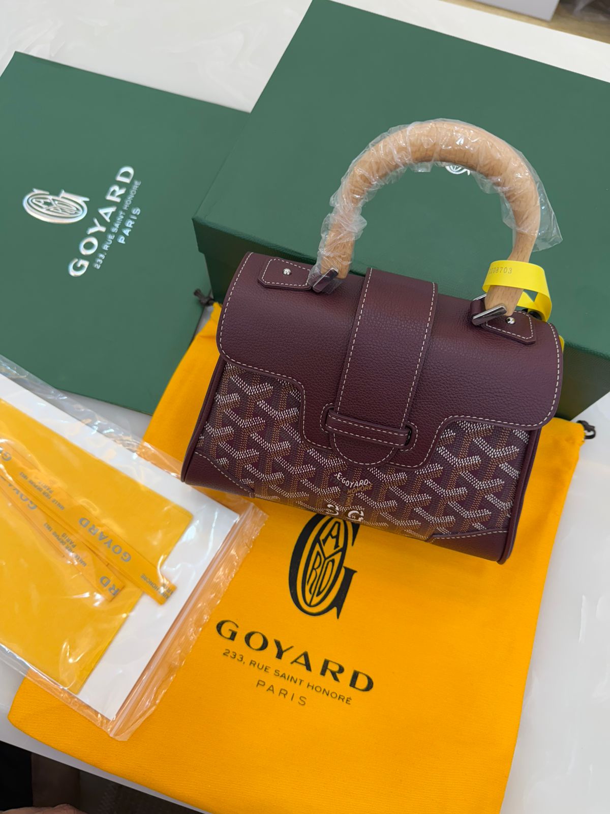 Burgundy Goyard Saigon Souple Mini bag