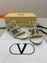 Valentino Garavani Rockstud Calfskin Slide Sandals