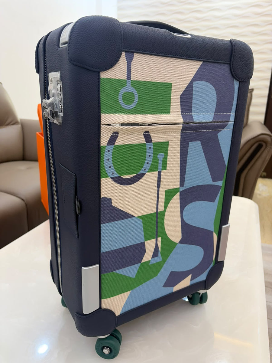 Hermès R.M.S Cabin Suitcase in a blue and multicolor