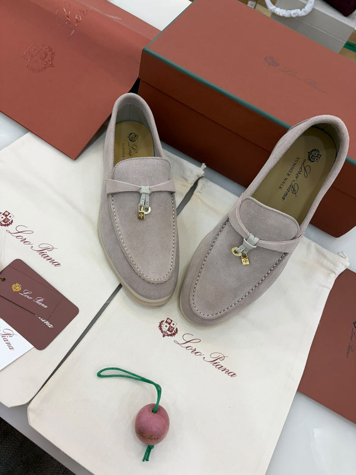 Loro Piana Summer Charms Walk Loafers in soft suede