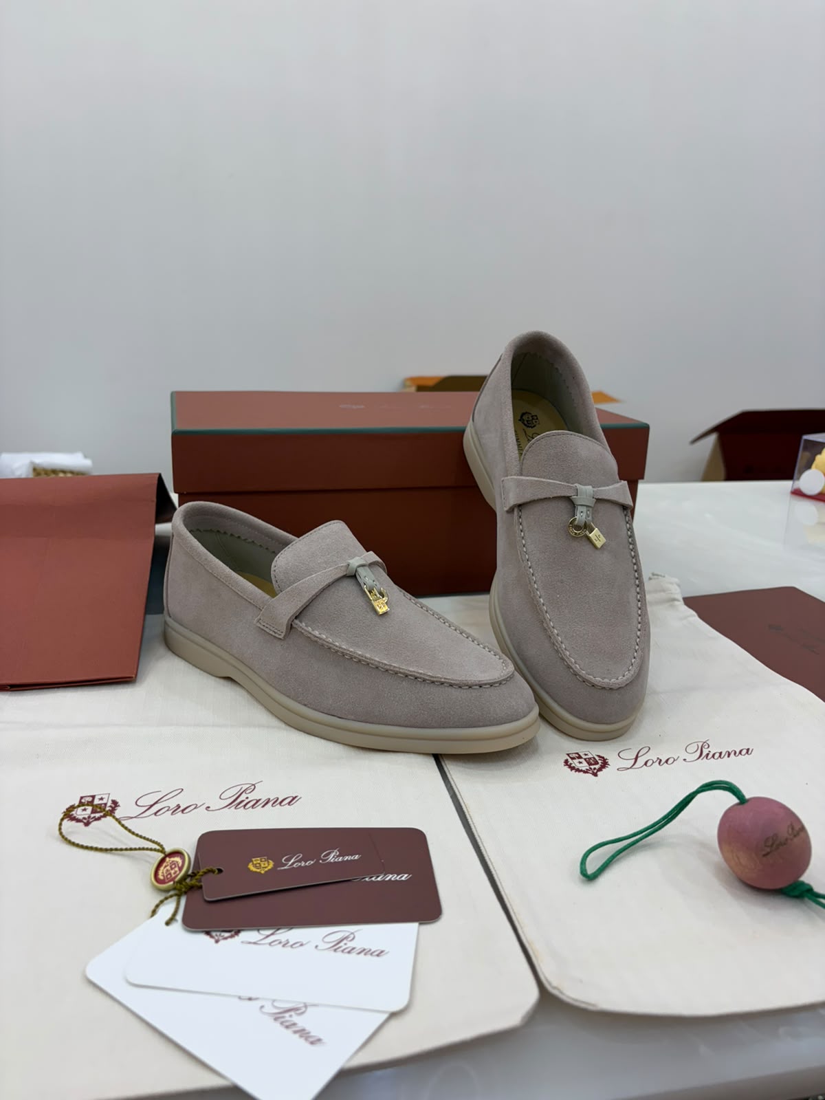 Loro Piana Summer Charms Walk Loafers in soft suede