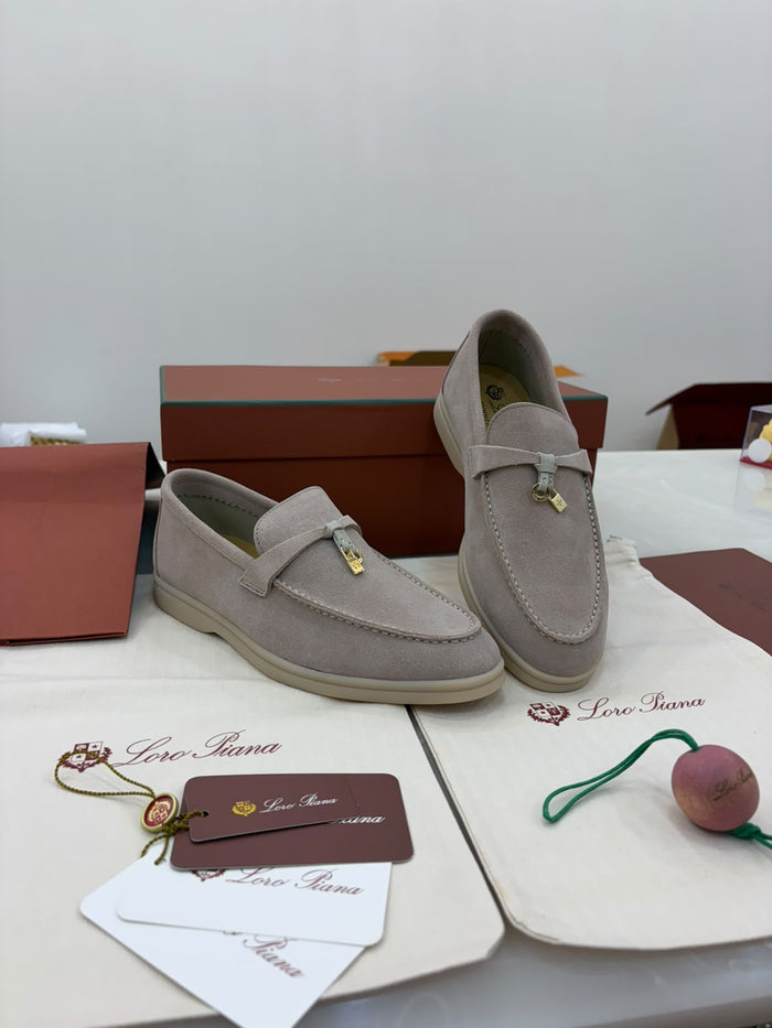 Loro Piana Summer Charms Walk Loafers in soft suede
