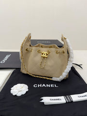 light beige CHANEL 25 Mini Handbag