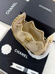 light beige CHANEL 25 Mini Handbag