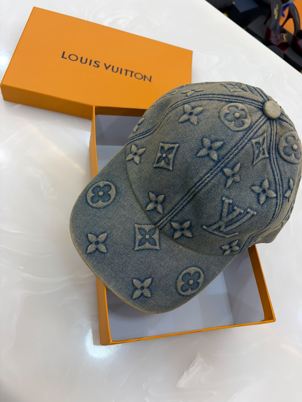 Louis Vuitton Monogram Washed Denim Cap
