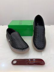 Black Bottega Veneta Serena Intrecciato slip-on sneakers