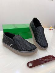 Black Bottega Veneta Serena Intrecciato slip-on sneakers