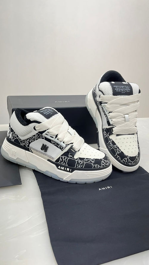 Amiri MA-1 sneakers in white and  black