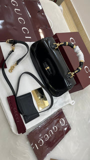 Black Gucci Bamboo 1947 bag