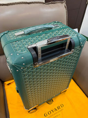 Green Goyard Bourget Trolley Case
