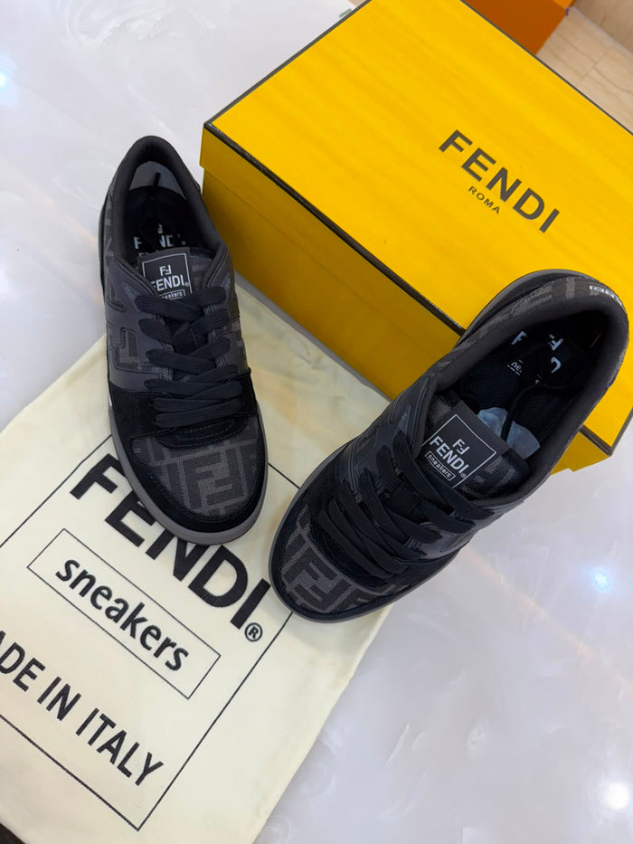 Fendi Match FF & Suede Sneakers