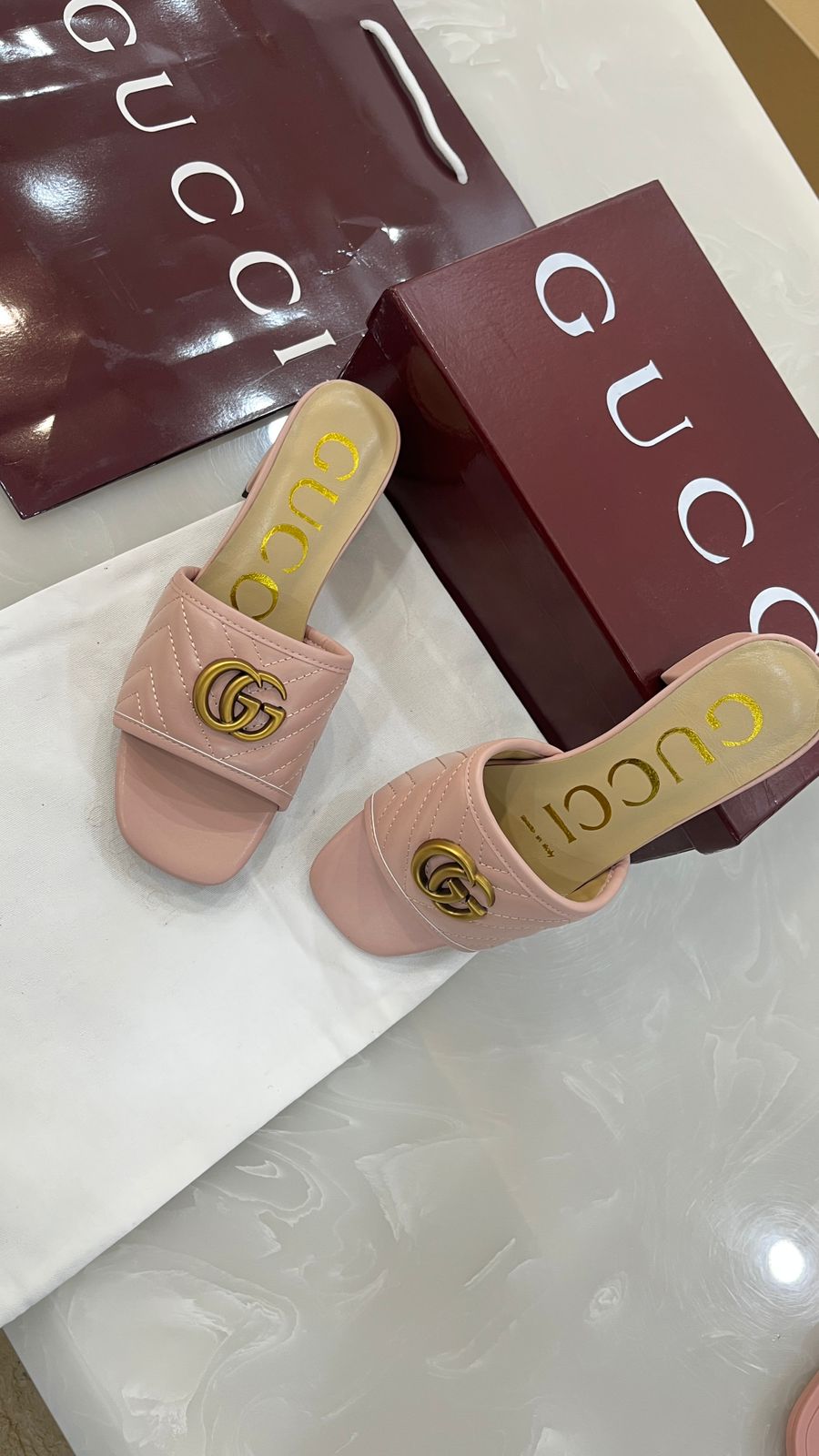Gucci Marmont slide sandals