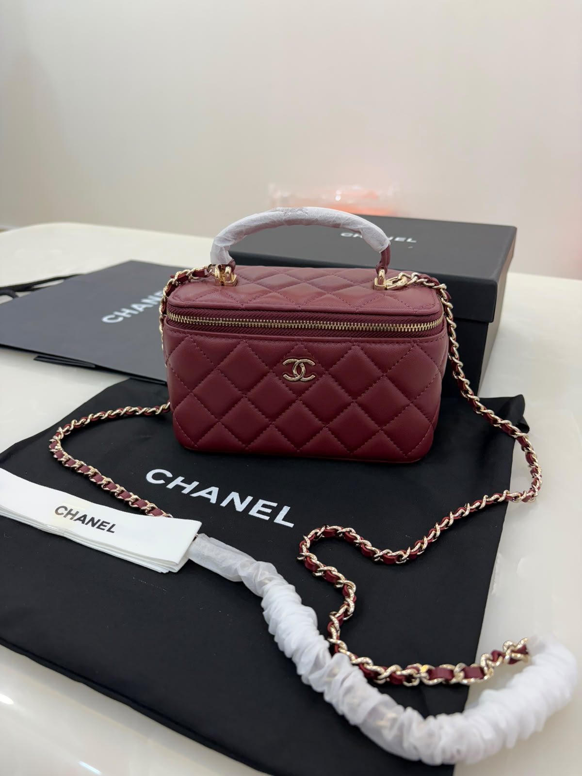 Chanel Small Quilted Vanity Case