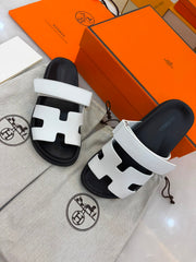 White Hermès Chypre sandals